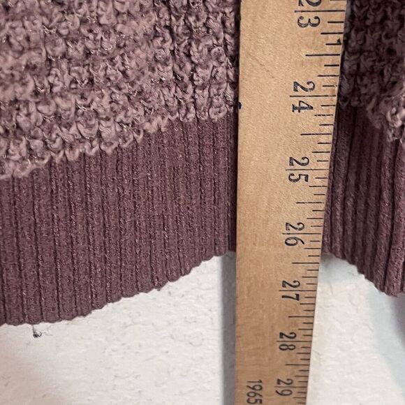 Free People By Your Side Pullover Sweater in Mauve Women Medium Cowl Neck - Picture 8 of 9